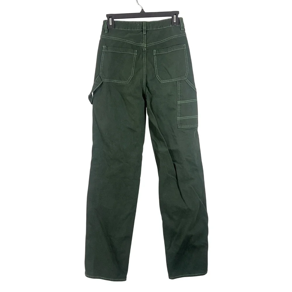PacSun Green Utility Jeans 27 High Rise Streetwear Grunge Whimsigoth Punk Emo